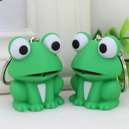 Porte-Clé Grenouille Lumineux & Sonore | Idée Cadeau Mignonne
