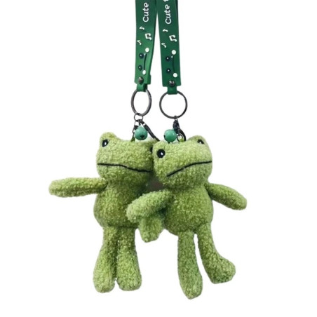 Porte-Clé Grenouille en Peluche Douce - Cadeau Mignon & Original