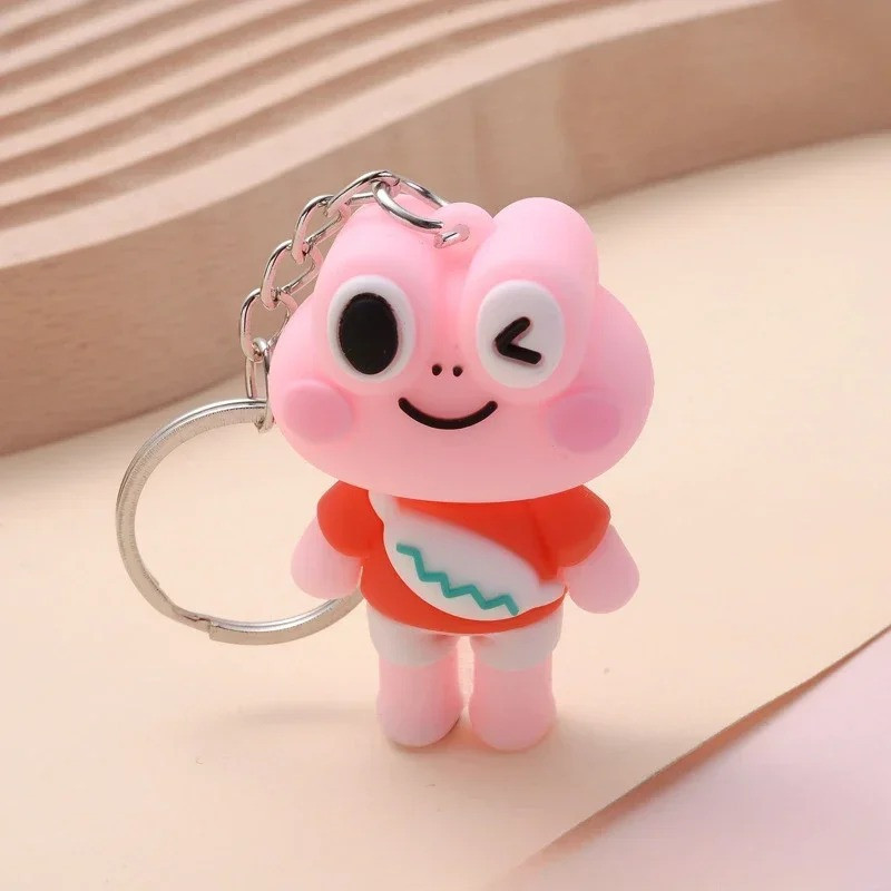 Porte-Clé Grenouille Rose "Popeline" – Idée Cadeau Kawaii