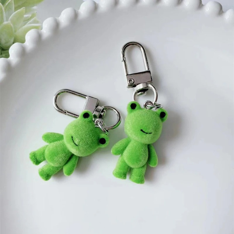 Porte-Clé Grenouille Velours Mignonne - Idée Cadeau | 1001Abeilles
