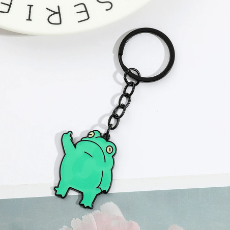 Cheeky 'Green Gesture' Frog Keychain | Funny & Unique Gift