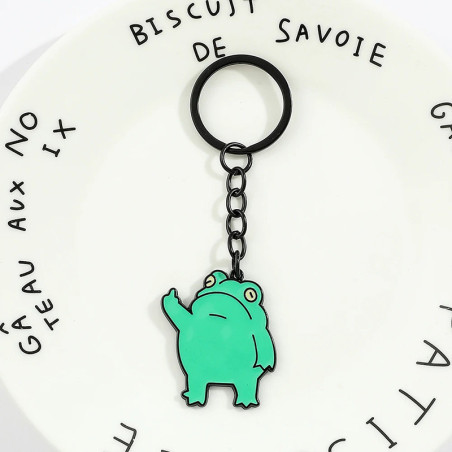 Cheeky 'Green Gesture' Frog Keychain | Funny & Unique Gift
