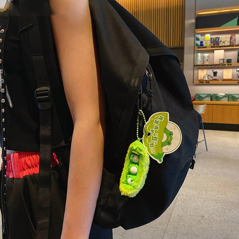 Porte-clés Grenouille Mignon | Cosse Kawaii avec 3 Grenouilles