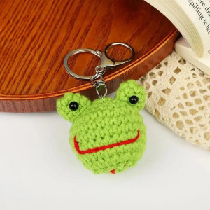 Porte-clés Grenouille Souriante au Crochet - Cadeau Fait Main