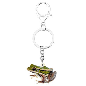 Porte-Clé Grenouille Réaliste | Joli Cadeau Nature en Résine