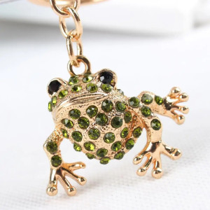 Emerald Frog Pendant | Cute Gold Nature Jewelry Gift for Women