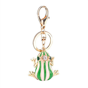 Porte-Clé Grenouille Royale | Bijou de Sac Or & Cristal