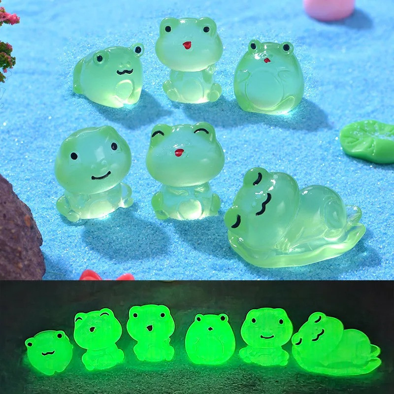 Figurines Grenouilles Phosphorescentes | Déco Terrarium (6pcs)