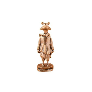 Zen Frog Statue | Vintage Copper Sculpture for Garden Decor