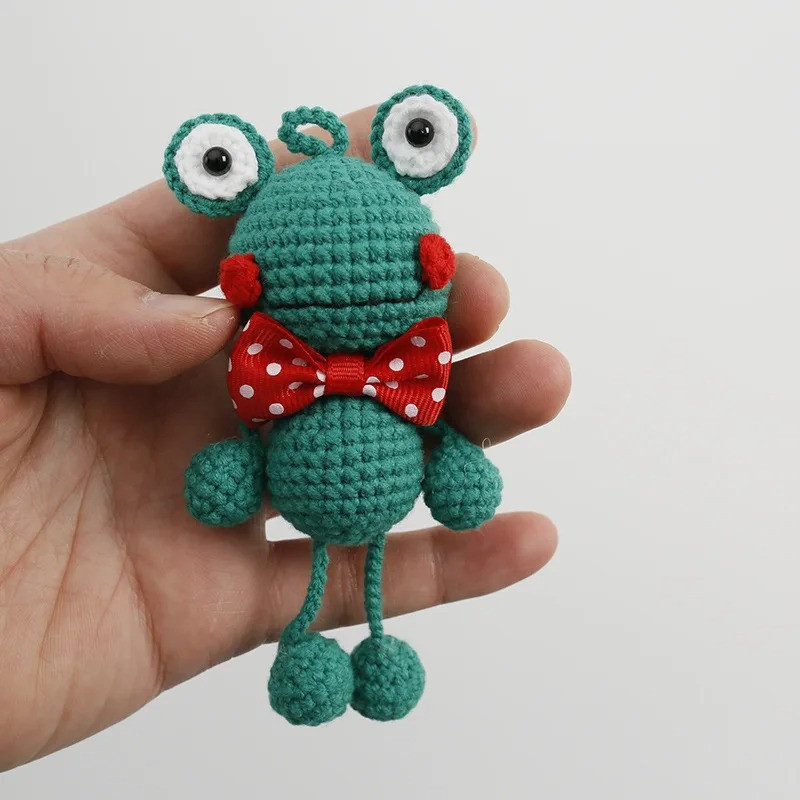 Gentleman Frog Car Charm | Handmade Crochet Mirror Accessory