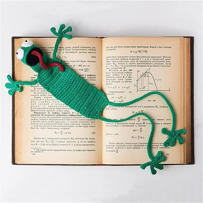 Handmade Knitted Frog Bookmark | Cute Reading Accessory Gift