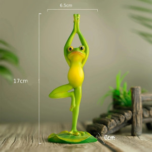 Statuettes Grenouille Yoga Mignonnes | 4 Poses Zen en Résine
