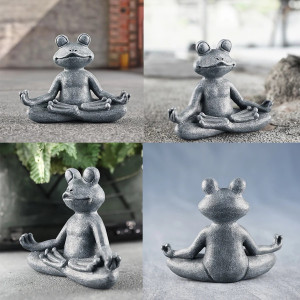 Statue Grenouille Zen Mignonne | Déco Méditation & Yoga en Résine