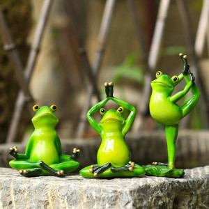 Figurine Grenouille Yoga Mignonne - 3 Poses Zen au Choix