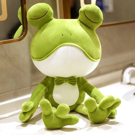 Peluche Grenouille Gentleman | Douce & Élégante | Idée Cadeau