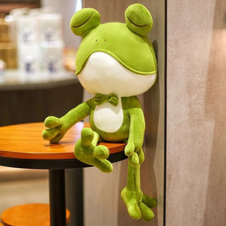Peluche Grenouille Gentleman | Douce & Élégante | Idée Cadeau