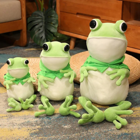 Peluche Grenouille "Gentil Géant du Marais" - 3 tailles au choix !