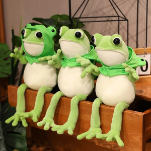 Peluche Grenouille Géante avec Sweat | Cadeau Doudou Doux & Mignon