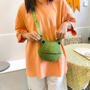Sac Peluche Tête de Grenouille - Cadeau Original Bandoulière