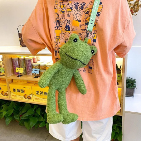 Cute Full-Body Plush Frog Bag | Unique Frog Purse Gift Idea
