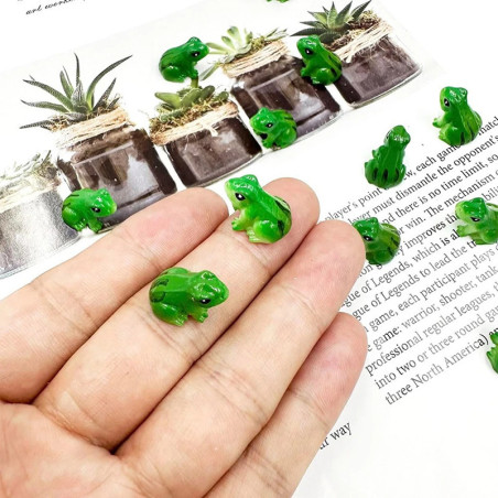 Mini grenouilles miniatures en résine - Lot de 5 ou 10 pîèces !