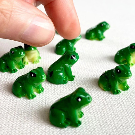 Mini grenouilles miniatures en résine - Lot de 5 ou 10 pîèces !