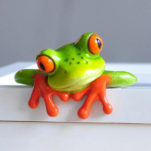 Figurine Grenouille 3D en Résine – Déco Murale & Jardin