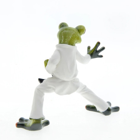 Karate Frog Statue | Funny Black Belt Figurine Gift
