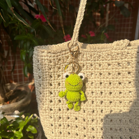 Porte-clés Grenouille au Crochet Fait Main | Idée Cadeau Mignonne
