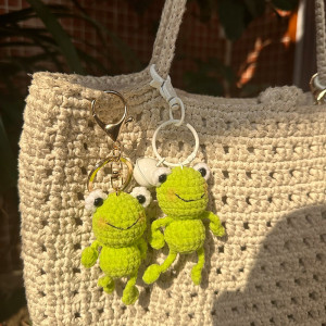 Porte-clés Grenouille Joyeuse - Fait main - 3 versions au choix !