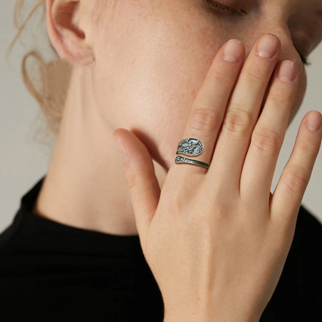 Bague Abeille Vintage Florale en Argent 925 | 1001abeilles