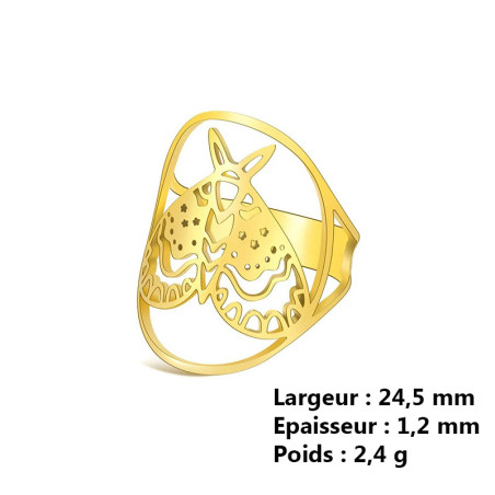 Bague Papillon Ajustable Or & Argent - Bijou Pollinisateur