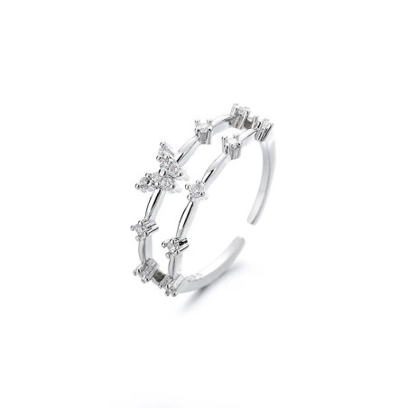 Bague Papillon Scintillante – Argent ou Or | 1001 Abeilles