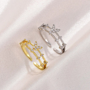Bague Papillon Scintillante – Argent ou Or | 1001 Abeilles