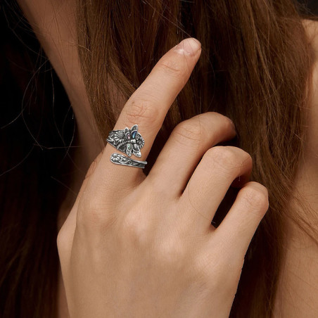 Anello Libellula Argento 925 con Ali Mistiche | 1001ABEILLES