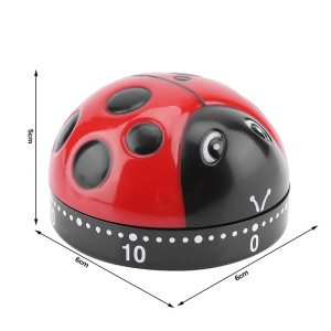 Cute Ladybug Kitchen Timer | 60-Minute Mechanical Timer