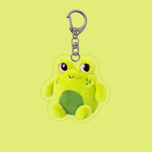 Cute Lemon Frog Acrylic Keychain | Unique Gift for Frog Lovers