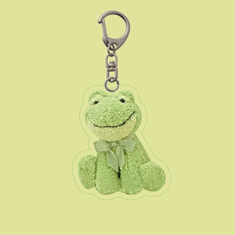 Cute Frog Keychain | Green Acrylic Frog Charm | Unique Gift Idea