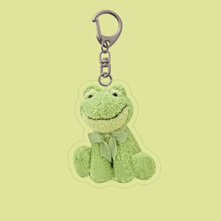Cute Frog Keychain | Green Acrylic Frog Charm | Unique Gift Idea