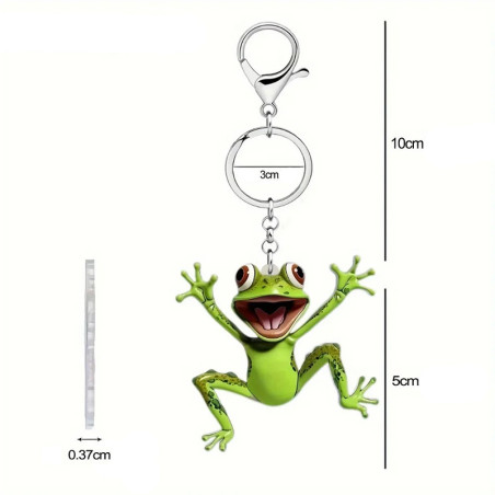 Porte-clés Grenouille Mignon | Charme Acrylique & Idée Cadeau
