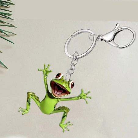 Porte-clés Grenouille Mignon | Charme Acrylique & Idée Cadeau