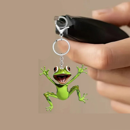 Porte-clés Grenouille Mignon | Charme Acrylique & Idée Cadeau