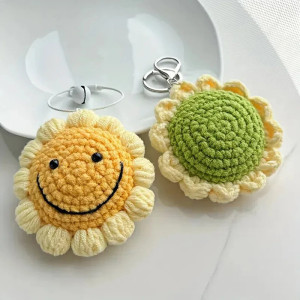 Porte-clés Soleil au Crochet Fait Main | Cadeau Nature Mignon