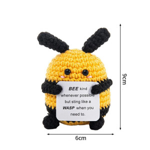 Peluche Abeille 'Bee Kind' au Crochet – Cadeau Mignon & Inspirant