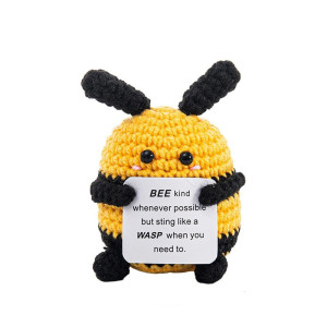Peluche Abeille 'Bee Kind' au Crochet – Cadeau Mignon & Inspirant