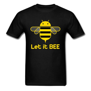 T-shirt Abeille pour homme minimaliste "Let it BEE – Vibe Butinée"