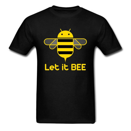 T-shirt Abeille pour homme minimaliste "Let it BEE – Vibe Butinée"