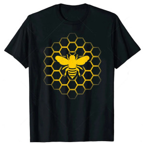 T-Shirt Abeille Hexagone Sacré | Cadeau Apiculteur & Ruche