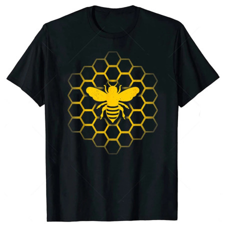 T-Shirt Abeille Hexagone Sacré | Cadeau Apiculteur & Ruche