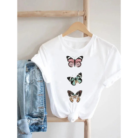 T-Shirt Papillon "Trio Volant" | Style Vintage & Nature